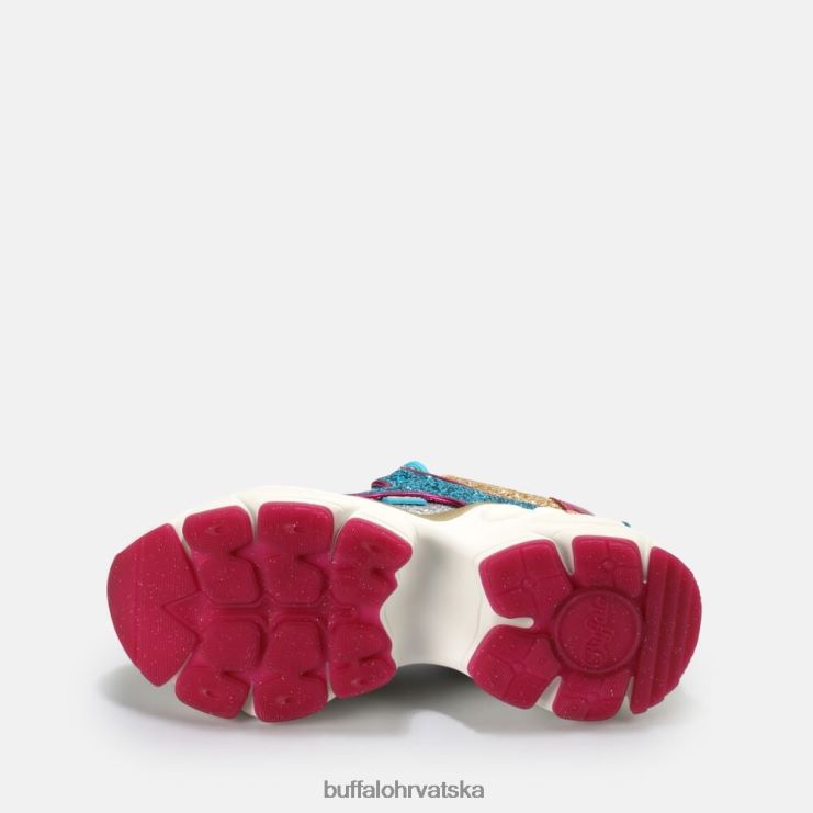 srebro Buffalo binary glam tenisice veganske |tenisice TDD6T321
